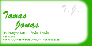 tamas jonas business card